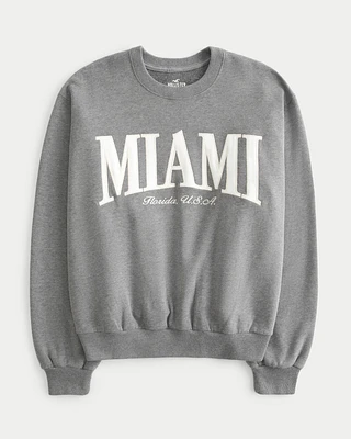 Easy Miami Florida Graphic Crew Sweatshirt