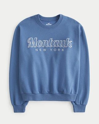 Easy Montauk New York Graphic Crew Sweatshirt