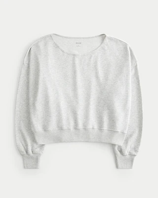 Sweatshirt décontracté à épaules dégagées en tissu éponge