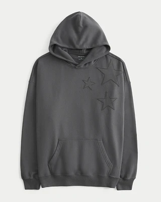 Oversized Star Pattern Hoodie