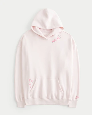 Oversized Floral Graphic Hoodie