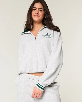 Easy Boston LA Cycling Club Graphic Half-Zip Sweatshirt