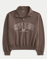 Easy Copenhagen Graphic Half-Zip Sweatshirt