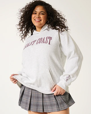 Oversized East Coast Graphic Hoodie