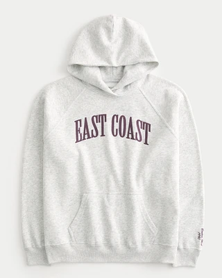 Oversized East Coast Graphic Hoodie