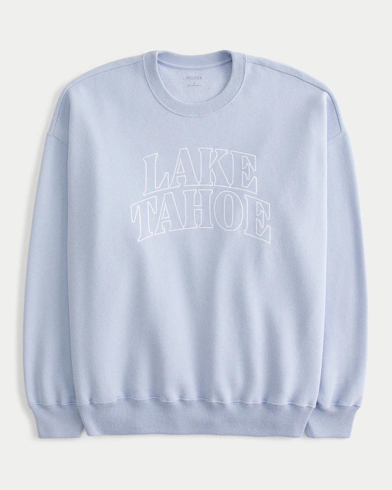 Hollister Oversized Lake Tahoe Graphic Crew Sweatshirt Mall of