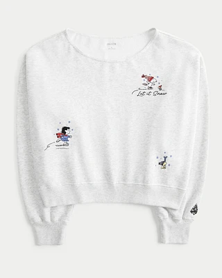 Oversized Snoopy Graphic Sweatshirt