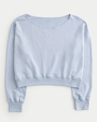 Easy Off-the-Shoulder Terry Sweatshirt