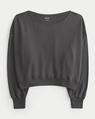 Easy Off-the-Shoulder Terry Sweatshirt