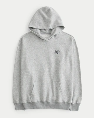 Oversized Football Graphic Hoodie