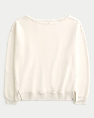 Oversized Off-the-Shoulder Sweatshirt