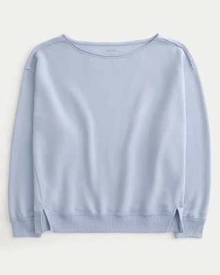 Oversized Off-the-Shoulder Sweatshirt