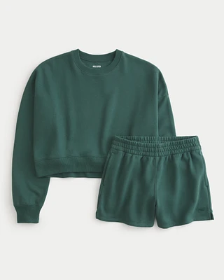 Easy Crew Sweatshirt & Fleece Shorts Bundle