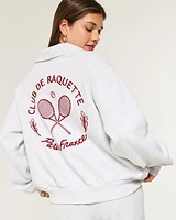 Easy Paris France Graphic Half-Zip Sweatshirt