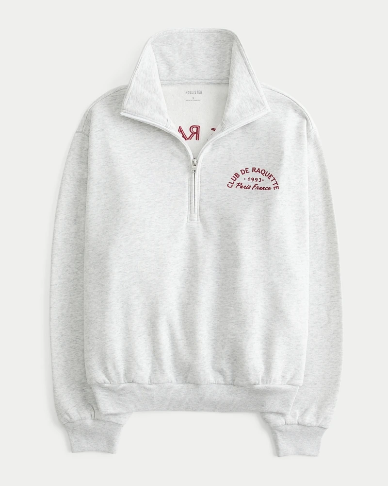 Easy Paris France Graphic Half-Zip Sweatshirt