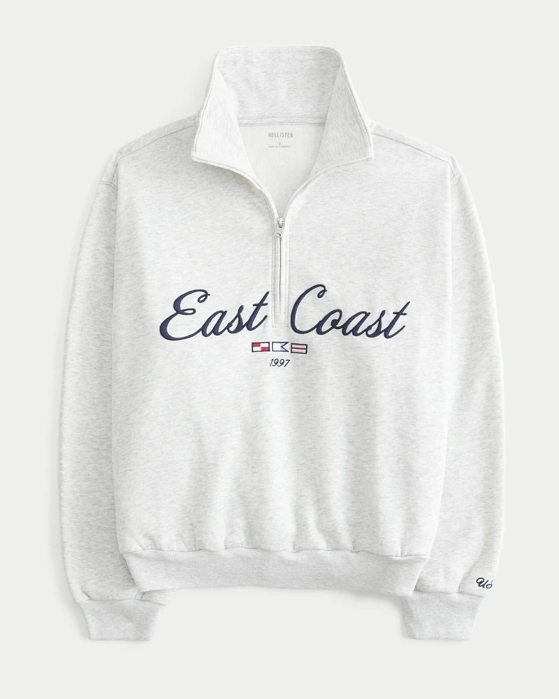 Easy East Coast Graphic Half-Zip Sweatshirt