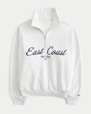 Easy East Coast Graphic Half-Zip Sweatshirt