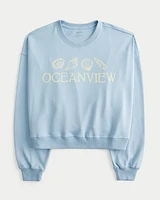 Easy Oceanview Graphic Crew Sweatshirt