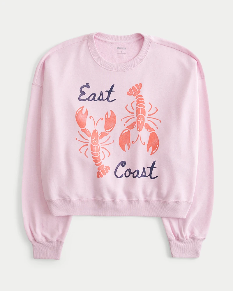 Easy East Coast Graphic Crew Sweatshirt