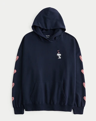 Oversized Snoopy Graphic Hoodie