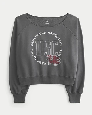 Easy Off-the-Shoulder USC Gamecocks Graphic Sweatshirt