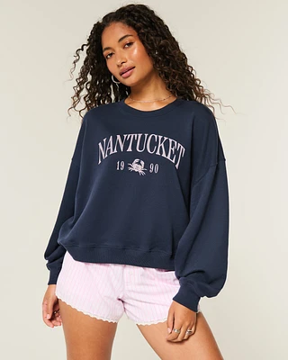 Easy Nantucket Graphic Crew Sweatshirt