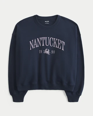 Easy Nantucket Graphic Crew Sweatshirt