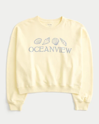 Easy Oceanview Graphic Crew Sweatshirt