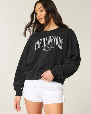 Easy Hamptons Graphic Crew Sweatshirt