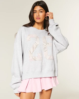 Easy Number Graphic Crew Sweatshirt