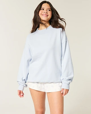Oversized Mock-Neck Sweatshirt