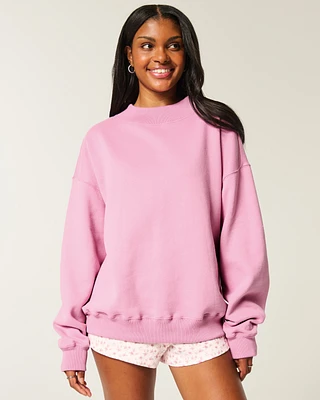 Oversized Mock-Neck Sweatshirt