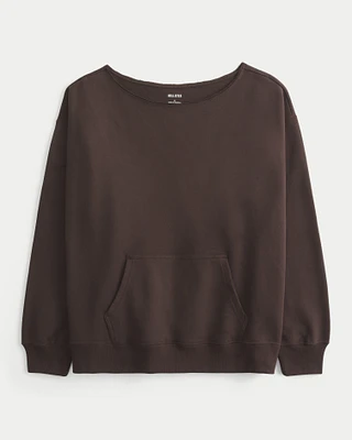 Oversized Off-the-Shoulder Sweatshirt