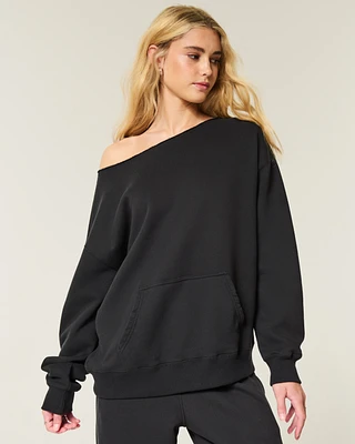 Oversized Off-the-Shoulder Sweatshirt