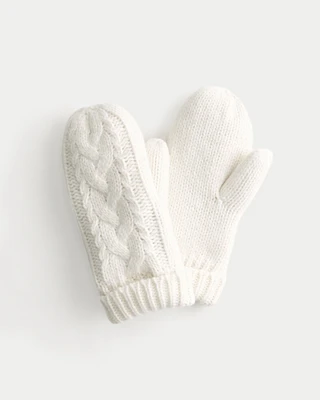 Cable-Knit Mittens