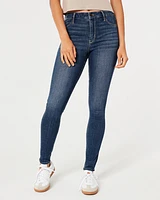 High-Rise Medium Wash Jean Leggings