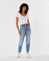 Ultra High-Rise Medium Wash Mom Jeans
