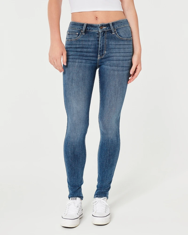 High-Rise Medium Wash Super Skinny Jeans