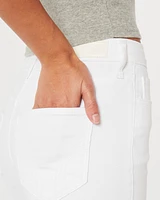 High-Rise White Super Skinny Jeans