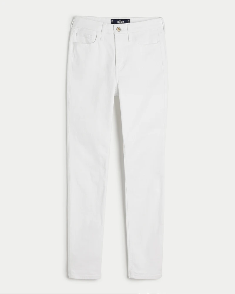 High-Rise White Super Skinny Jeans