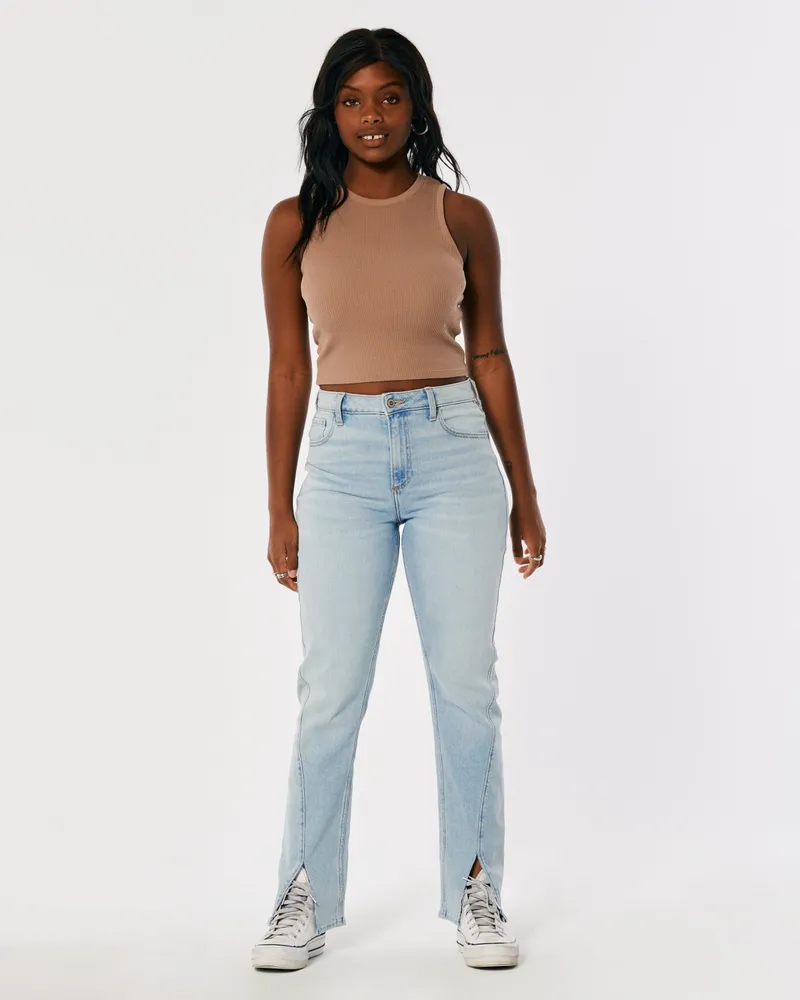 Curvy High-Rise Medium Wash 90s Straight Jeans