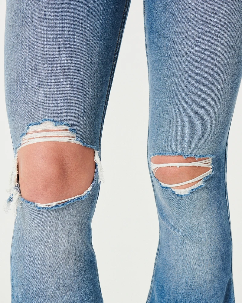 High-Rise Medium Wash Flare Jeans
