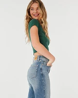 Dad Jeans Neri Vita Ultra Alta