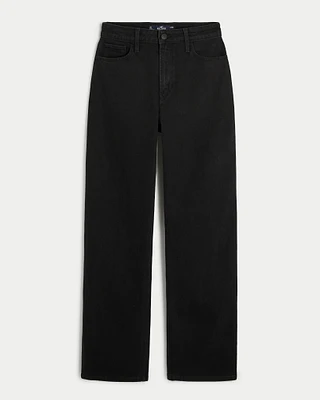 Ultra High-Rise Black Dad Jeans