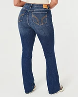 Curvy Mid Rise Bootcut-Jeans in mittlerer Waschung