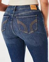 Curvy Mid Rise Bootcut-Jeans in mittlerer Waschung