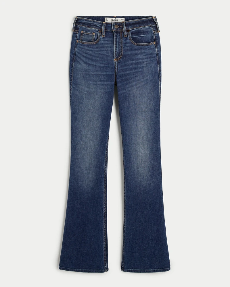 Curvy Mid Rise Bootcut-Jeans in mittlerer Waschung