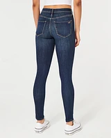 High-Rise Ripped Dark Wash Jean Leggings