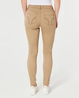 High-Rise Khaki Super Skinny Pants