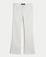 Low-Rise White Boot Jeans